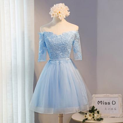 Charming A-line Tulle Short Prom Dress,homecoming..