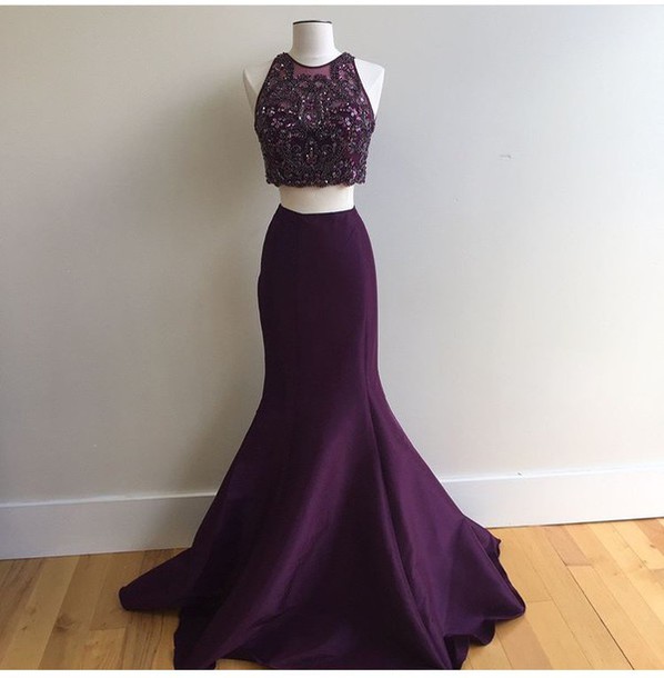 luulla prom dresses Cute Tulle Beads Long Prom Dress Evening Dress
