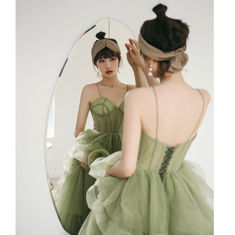 Sage Green Long Formal Dress