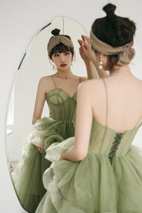 Sage Green Long Formal Dress