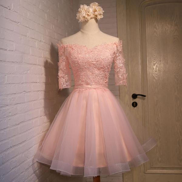Charming A-line tulle short prom dress,homecoming dresses