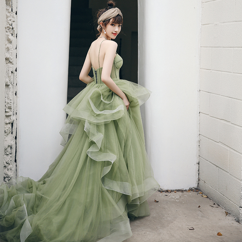 Sage Green Long Formal Dress on Luulla